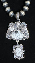 Load image into Gallery viewer, White Buffalo Turquoise sterling Silver Necklace Pendant
