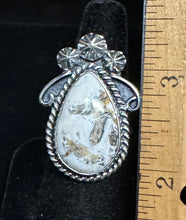 Load image into Gallery viewer, White Buffalo Sterling Silver Ring
