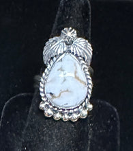 Load image into Gallery viewer, White Buffalo Turquoise Sterling Silver Ring
