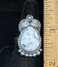 Load image into Gallery viewer, White Buffalo Turquoise Sterling Silver Ring
