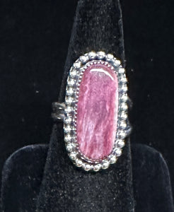 Purple Spiny Oyster Sterling Silver Ring