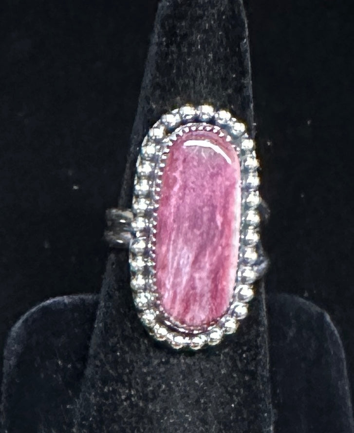 Purple Spiny Oyster Sterling Silver Ring