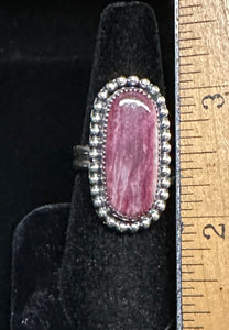 Purple Spiny Oyster Sterling Silver Ring