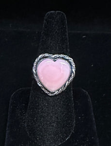 Conch Shell Sterling Silver Heart Ring
