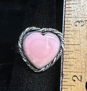 Conch Shell Sterling Silver Heart Ring