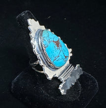 Load image into Gallery viewer, Turquoise Sterling Silver Arrowhead Ring
