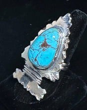 Load image into Gallery viewer, Turquoise Sterling Silver Arrowhead Ring

