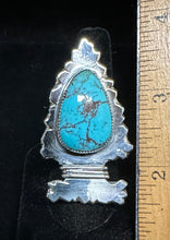 Load image into Gallery viewer, Turquoise Sterling Silver Arrowhead Ring
