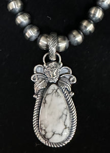 White Buffalo Turquoise Sterling Silver Necklace