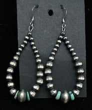 Load image into Gallery viewer, Turquoise &amp; Navajo Pearl Sterling Silver Earrings
