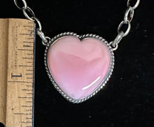 Load image into Gallery viewer, Pink Conch Shell Sterling Silver Heart Necklace Pendant
