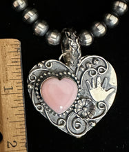 Load image into Gallery viewer, Turquoise Sterling Silver &quot;Encouraging Heart&quot; Necklace Pendant
