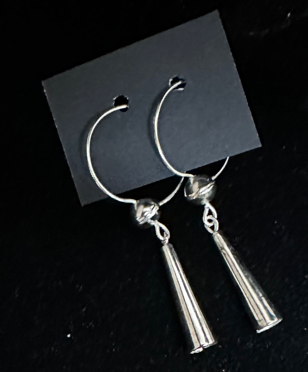 Ball and Cone Sterling Earrings 