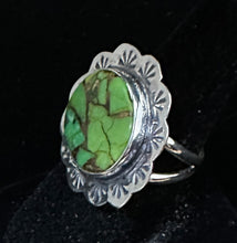 Load image into Gallery viewer, Three Times Turquoise Sterling Silver Ring
