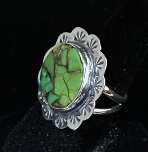 Three Times Turquoise Sterling Silver Ring