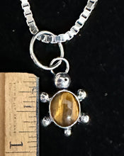 Load image into Gallery viewer, Tiger Eye Sterling Silver Turtle Necklace Pendant

