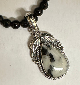 Tourmaline in Quartz Sterling Silver Necklace Pendant