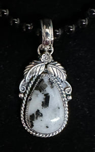 Tourmaline in Quartz Sterling Silver Necklace Pendant