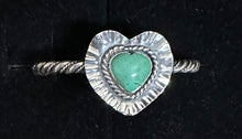 Load image into Gallery viewer, Turquoise Sterling Silver Heart Bracelet
