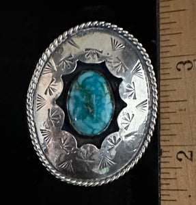 Sonoran Mountain Turquoise Sterling Silver Shadowbox Ring