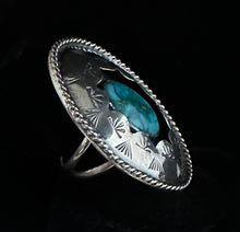 Load image into Gallery viewer, Sonoran Mountain Turquoise Sterling Silver Shadowbox Ring
