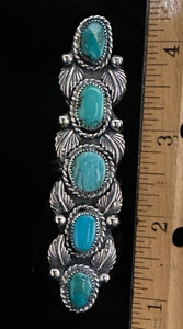 Turquoise Sterling Silver Five Stone Ring