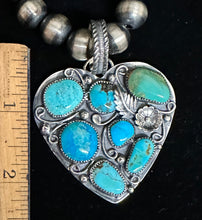Load image into Gallery viewer, Turquoise Sterling Silver &quot;My Joyful Heart&quot; Necklace Pendant
