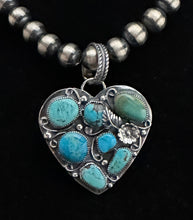 Load image into Gallery viewer, Turquoise Sterling Silver &quot;My Joyful Heart&quot; Necklace Pendant
