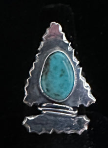 Turquoise Arrowhead Sterling Silver Ring