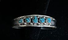 Load image into Gallery viewer, Turquoise sterling silver baby bracelet
