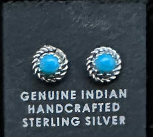 Load image into Gallery viewer, Turquoise Sterling Silver Stud Earrings
