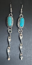 Load image into Gallery viewer, Turquoise Sterling Silver Icicle Earrings
