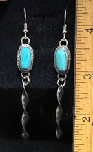 Load image into Gallery viewer, Turquoise Sterling Silver Icicle Earrings
