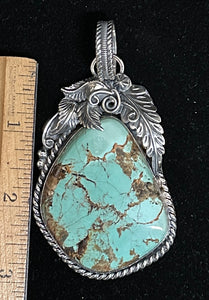 Turquoise Sterling Silver Necklace Pendant