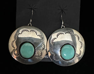 Turquoise Sterling Silver Shadowbox Earrings