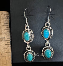 Load image into Gallery viewer, Turquoise Sterling Silver Dangle Earrings
