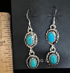 Turquoise Sterling Silver Dangle Earrings