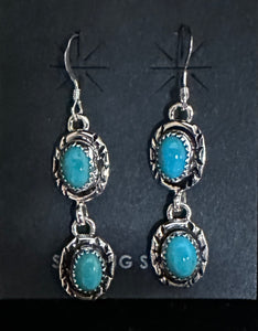 Turquoise Sterling Silver Dangle Earrings