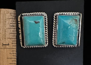 Turquoise Sterling Silver Post Earrings