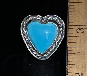 Turquoise Sterling Silver Heart Ring