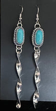 Load image into Gallery viewer, Turquoise Sterling Silver icicle Earrings
