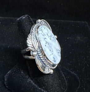 White Buffalo Turquoise Sterling Silver Ring
