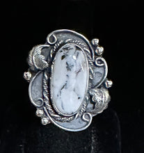 Load image into Gallery viewer, White Buffalo Turquoise Sterling Silver Ring
