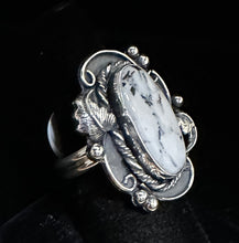 Load image into Gallery viewer, White Buffalo Turquoise Sterling Silver Ring
