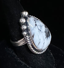 Load image into Gallery viewer, White Buffalo Sterling Silver Ring

