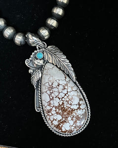 Wildhorse Jasper & Turquoise Sterling Silver Necklace Pendant