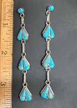 Load image into Gallery viewer, Turquoise Inlay Sterling Silver Earrings
