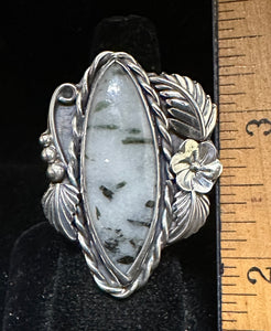 Tourmaline in Quartz Sterling Silver Ring