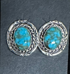 Turquoise Sterling Silver Post Earrings