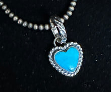 Load image into Gallery viewer, Turquoise Sterling Silver Heart Necklace Pendant
